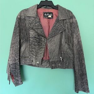 Gray Fringed Women's Jacket